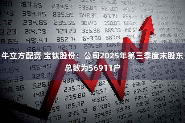 牛立方配资 宝钛股份：公司2025年第三季度末股东总数为56911户